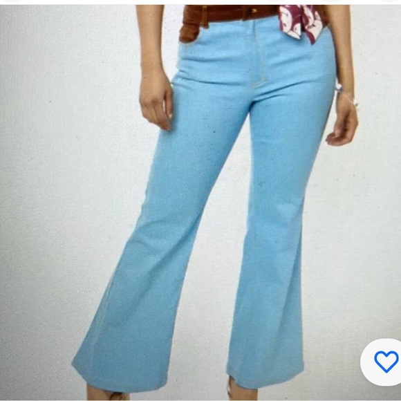 Unique vintage smiley boho jeans/pants sz 27 - Picture 2 of 8